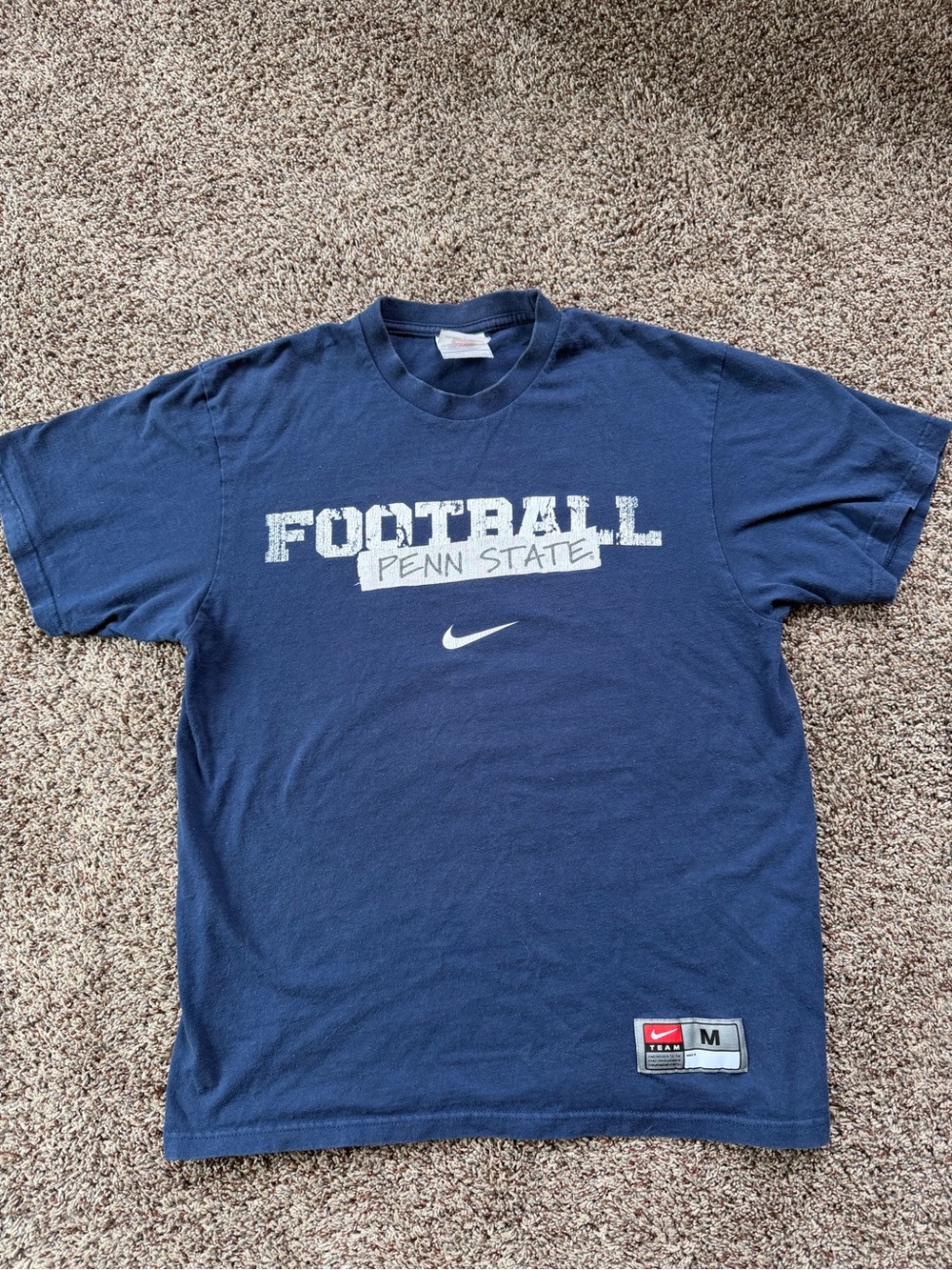 Vintage Nike Penn State Football Navy T-shirt Y2K